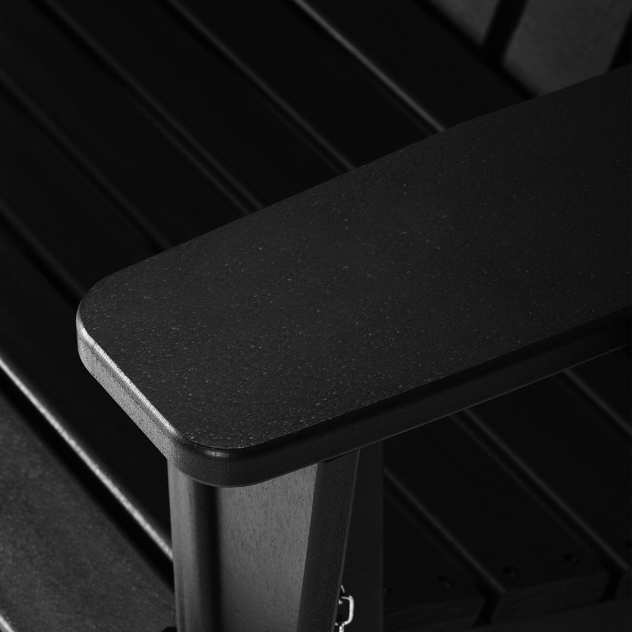 Alt View 3. WestinTrends - WestinTrends St. Augustine Outdoor Patio 49" HDPE Folding Adirondack Garden Bench - Black.