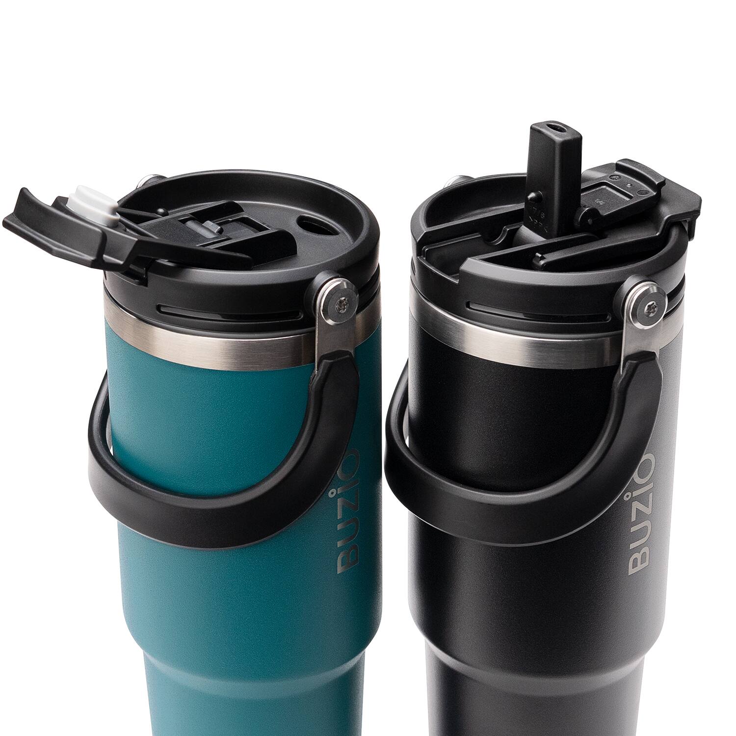 Alt View 14. Buzio - 30oz Tumbler water bottle with Handle - Black.