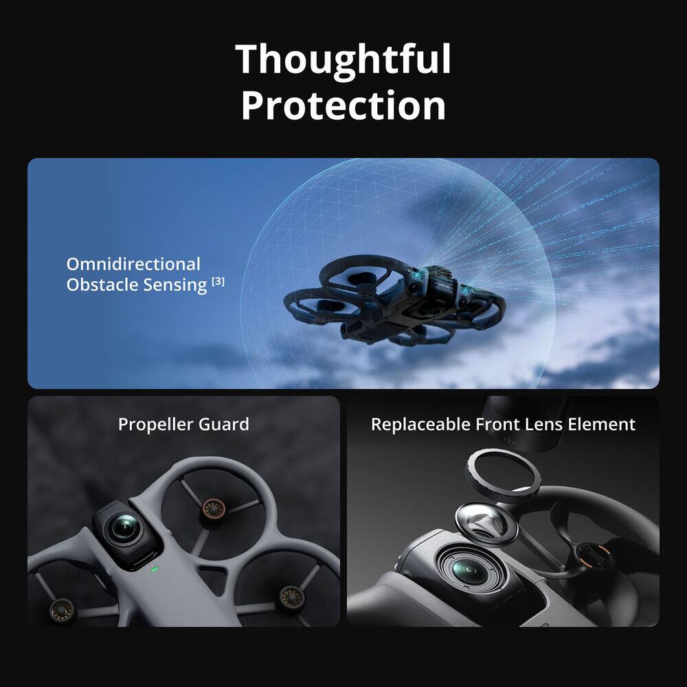Thoughtful Protection  
Omnidirectional Obstacle Sensing [3]  
Propeller Guard  
Replaceable Front Lens Element