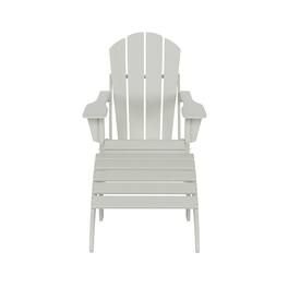 WestinTrends - Malibu 2 piece set classic Adirondack chair with ottoman (1 seater) - Sand