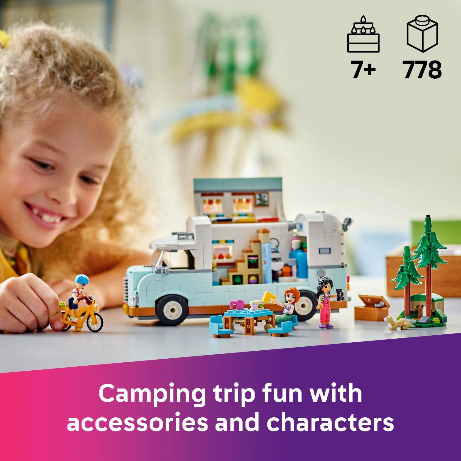 7+ 788 Camping trip fun with accessories and characters