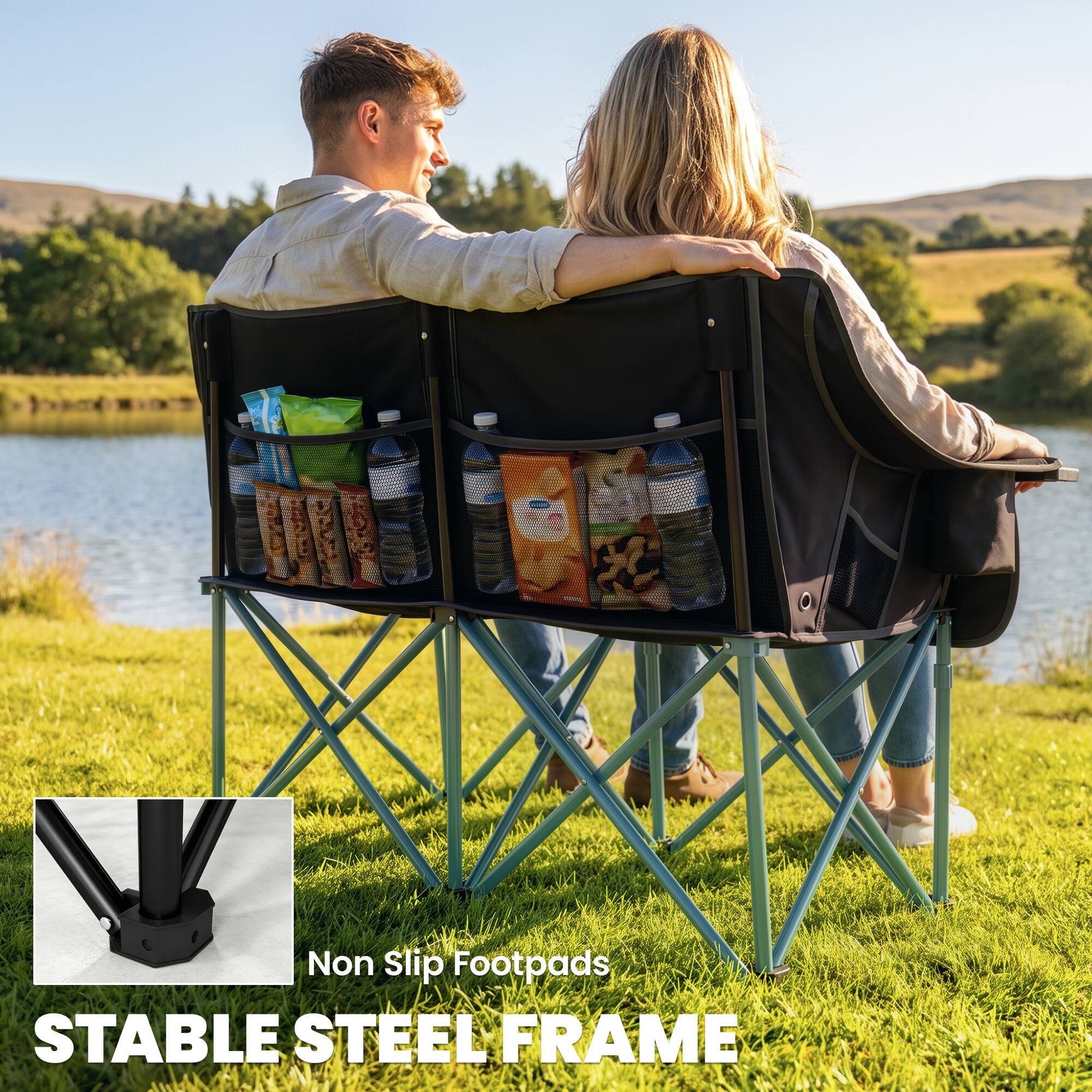 Non Slip Footpads  
STABLE STEEL FRAME