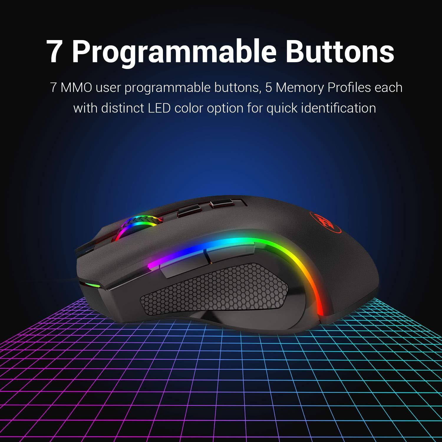 7 Programmable Buttons

7 MMO user programmable buttons, 5 Memory Profiles each with distinct LED color option for quick identification