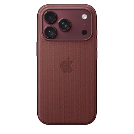 Front. Apple - iPhone 18 Pro TechWoven Case with MagSafe - Burgundy.