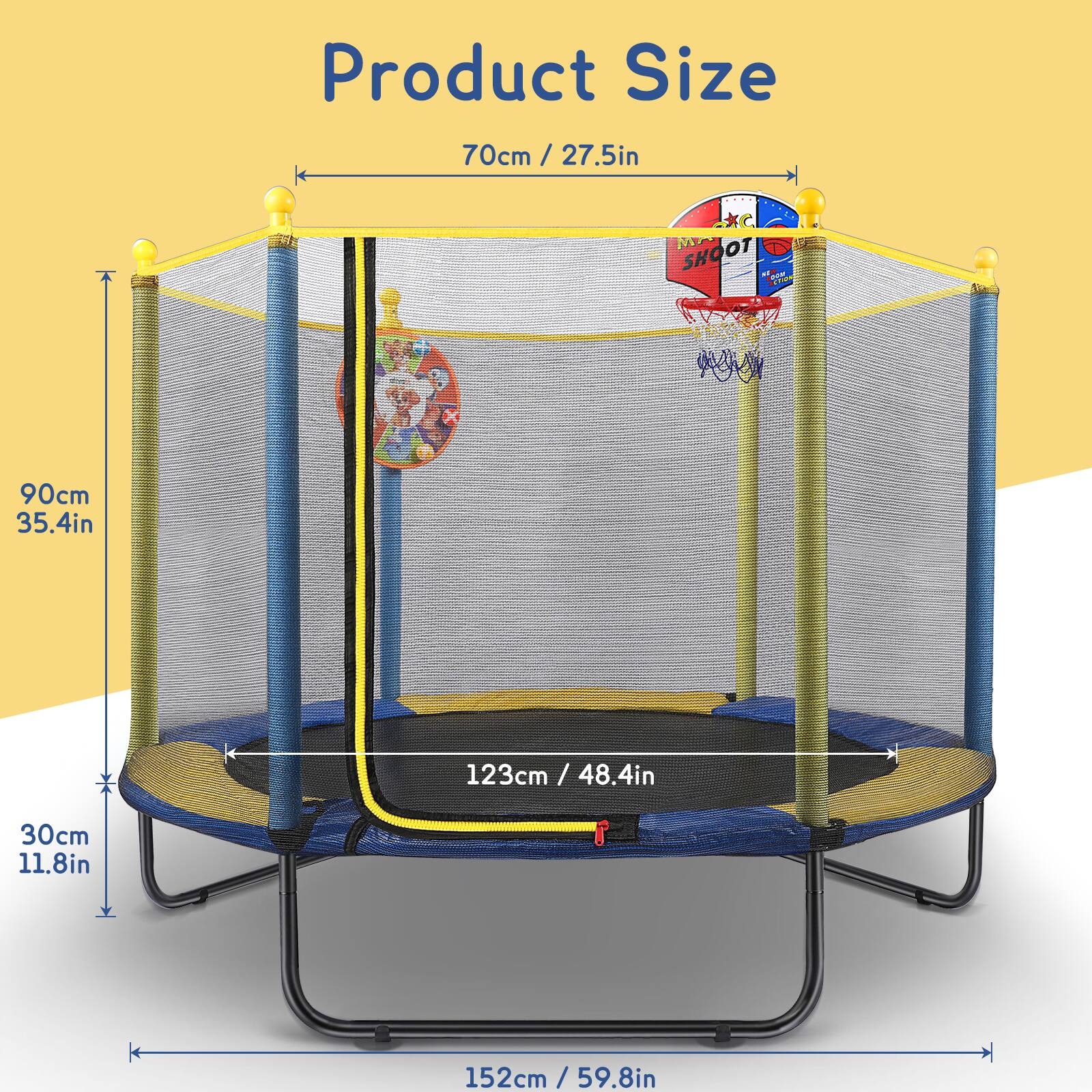 Product Size

70cm / 27.5in

90cm / 35.4in

123cm / 48.4in

30cm / 11.8in

152cm / 59.8in