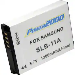 Power2000 - SLB-11A 3.7V 1300mAh Rechargeable Lithium-Ion Battery for Samsung Digital Camera