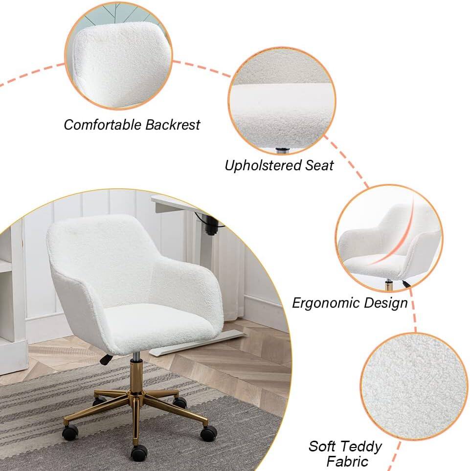Comfortable Backrest  
Upholstered Seat  
Ergonomic Design  
Soft Teddy Fabric