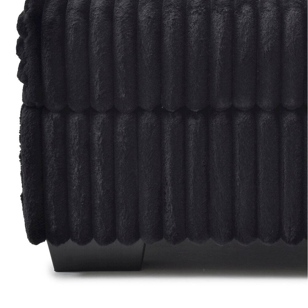 Alt View 1. Glory Furniture - Teddy Ottoman - Black.