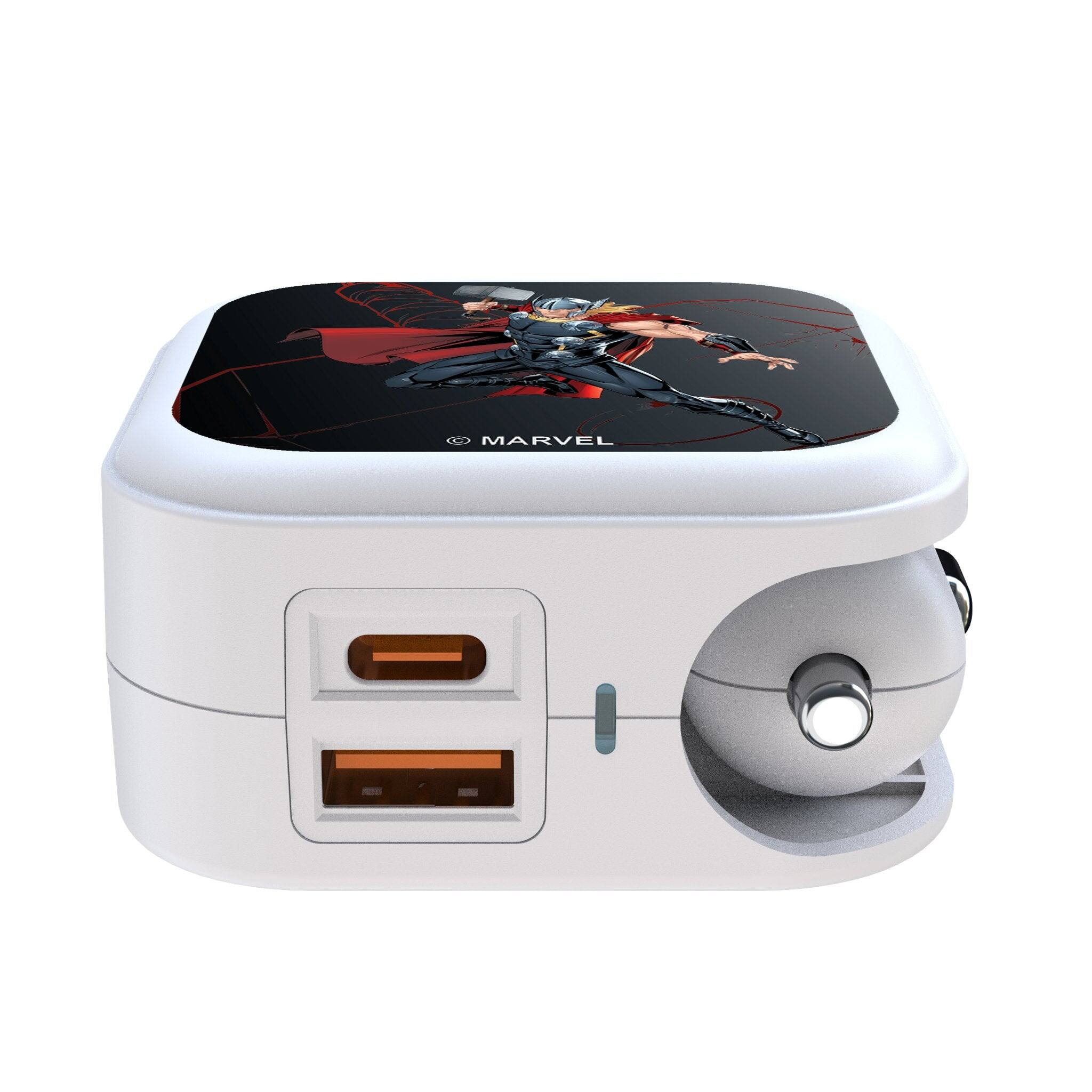 Angle. Keyscaper - Marvel MechLine 2 in 1 USB Charger - Thor.