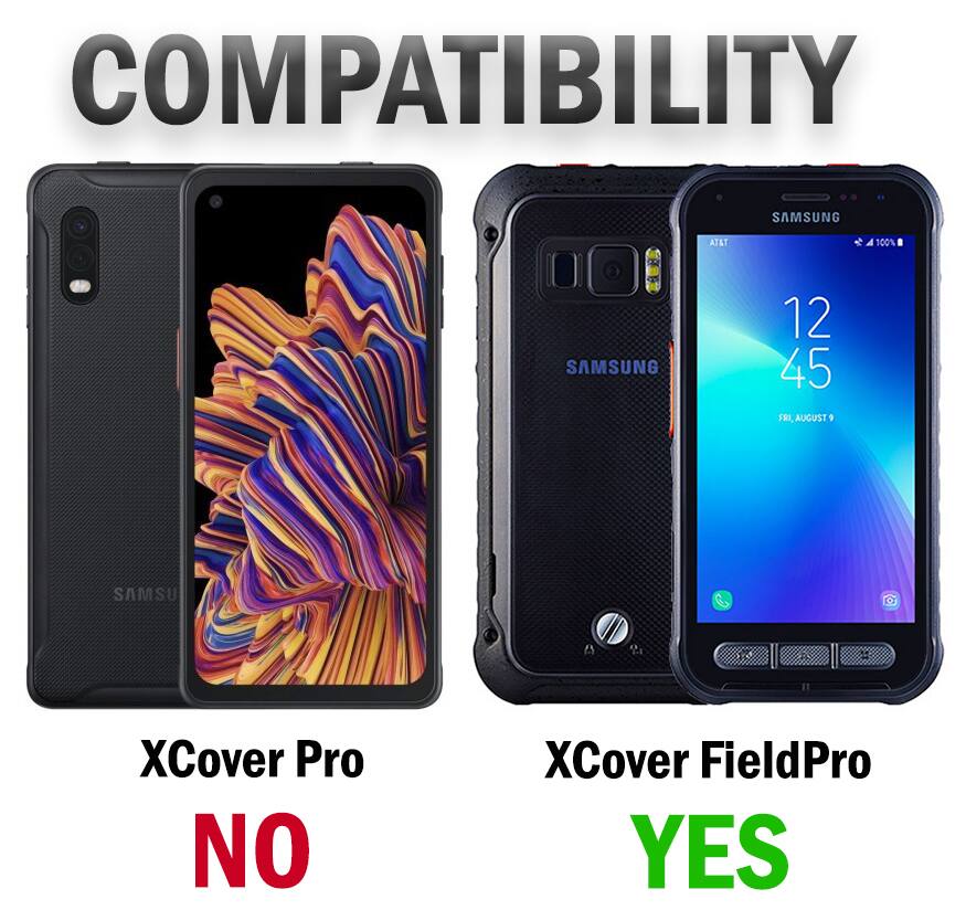 COMPATIBILITY

SAMSUNG
AT&T
100%

SAMSUNG
12 45 FRI, AUGUST 9

XCover Pro NO
XCover FieldPro YES