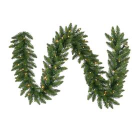 Vickerman - 50' x 12" Camdon Garland 400 LED Warm White - Green