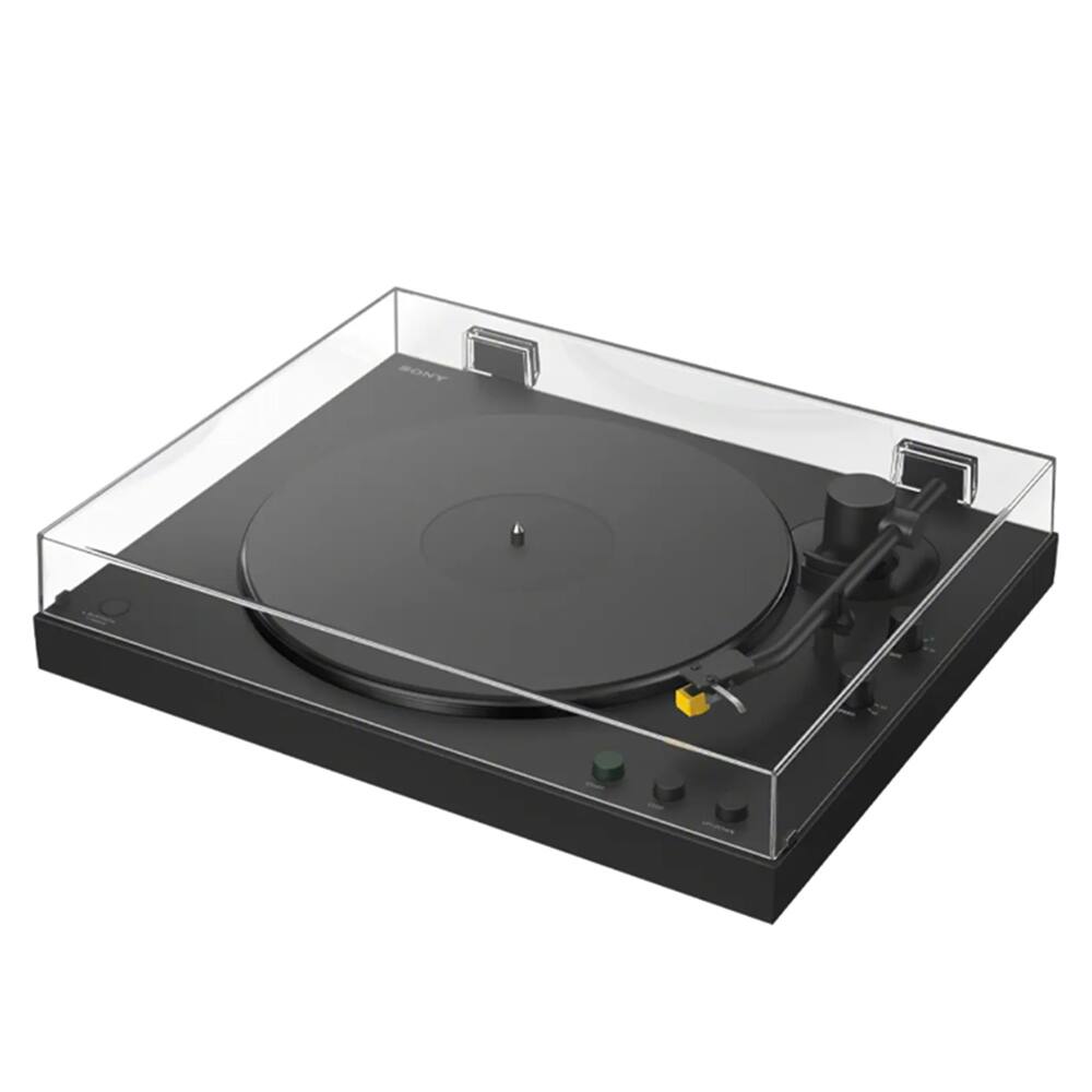 Left. Sony - PS-LX5BT Full Auto Playback Premium Turntable, Bluetooth + Extended Warranty & AT-SP3X Speakers Bundle.
