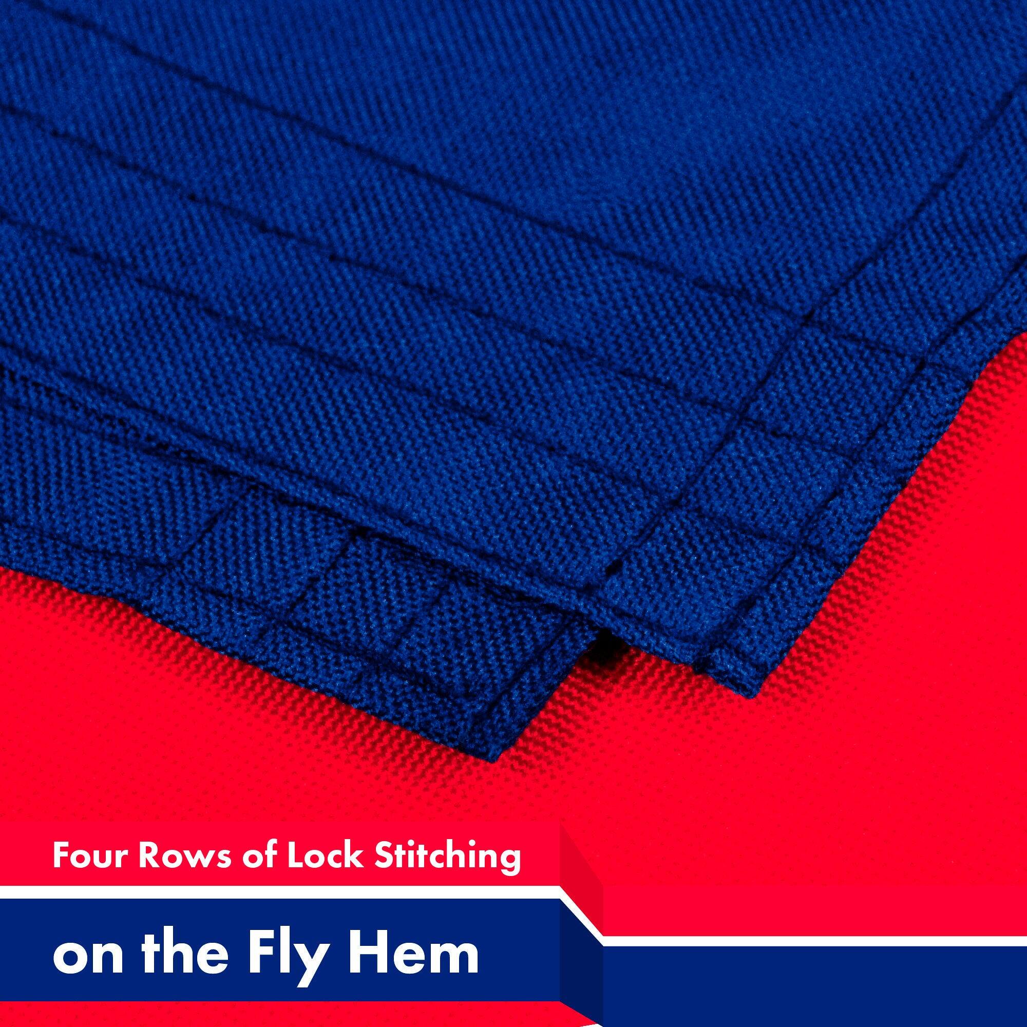 Four Rows of Lock Stitching on the Fly Hem