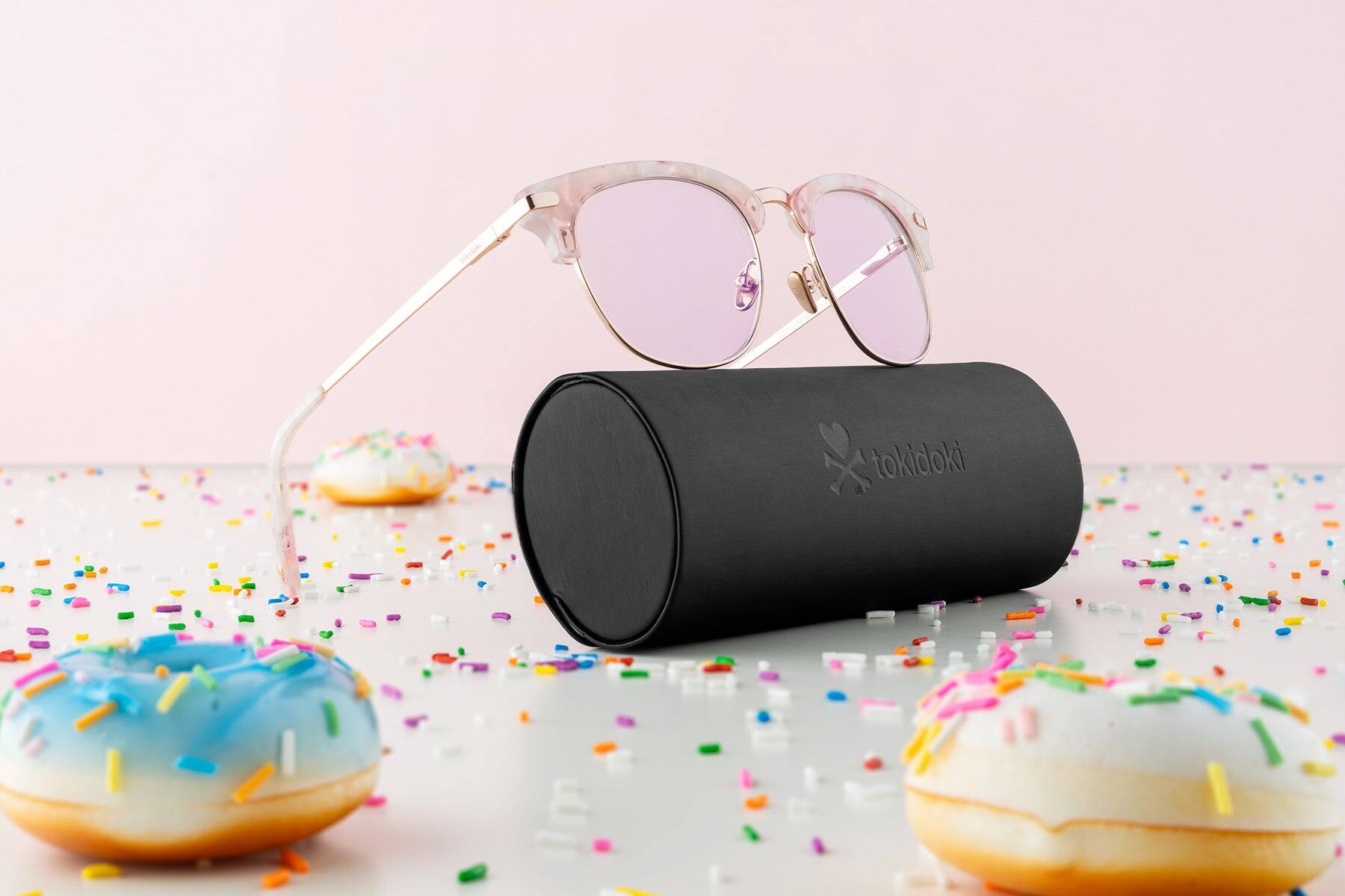 Alt View 7. GUNNAR - GUNNAR Computer Glasses  - tokidoki Donutella, Pink Sprinkles, Clear Lens - Blue Light Blocking, Relieve Dry Eye - Pink Sprinkles.