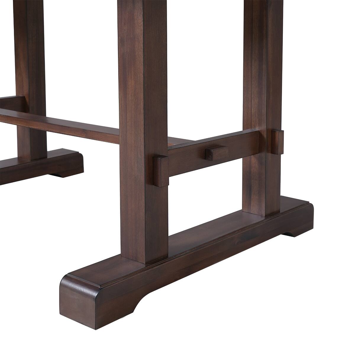 Alt View 4. Loheer - Loheer Extendable Dining Table Set with Four Upholstered Chairs, Cherry Finish - Cherry.