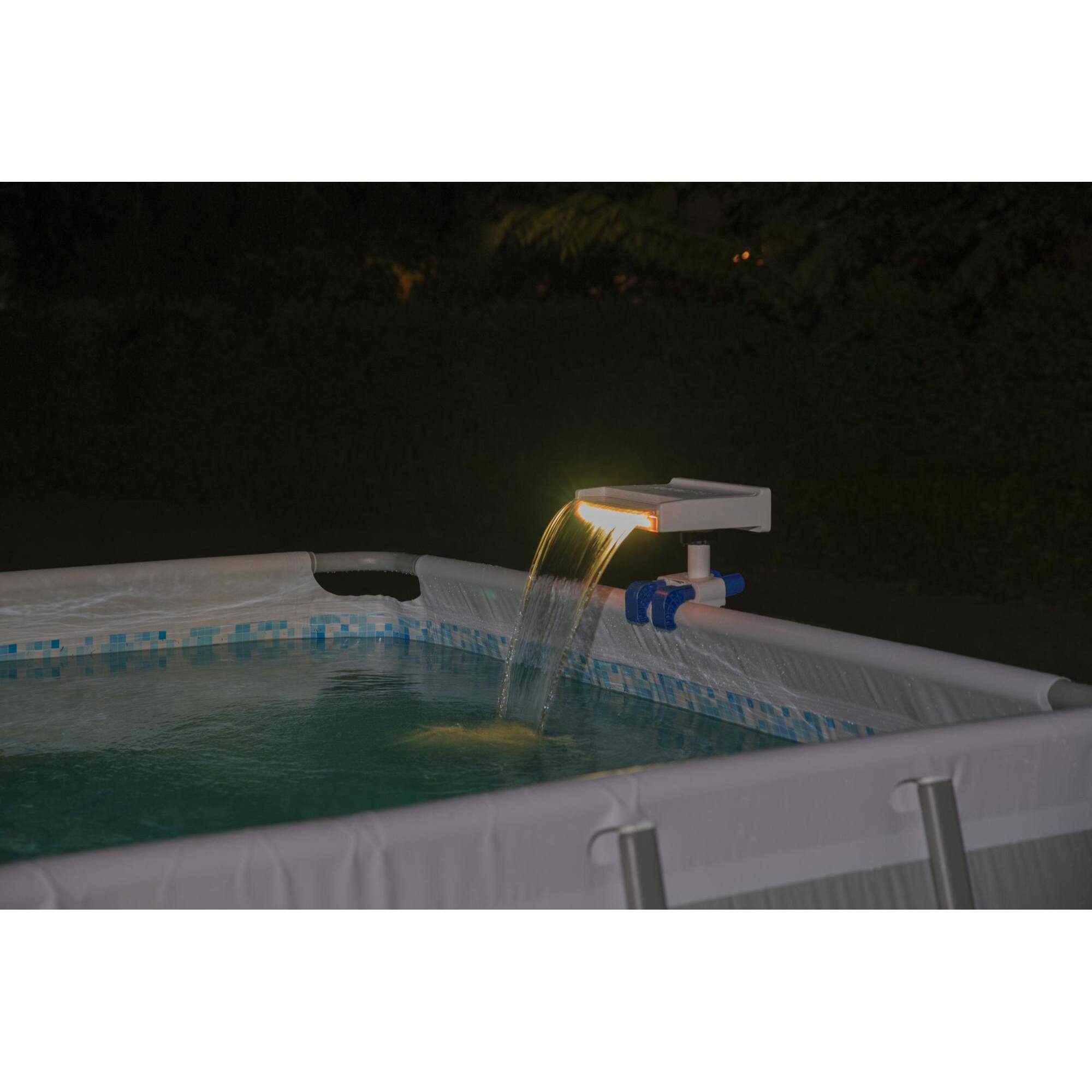 Alt View 5. Bestway - Bestway Above Ground Swimming Pool 7 Colored LED Relaxing Waterfall Cascade - White.