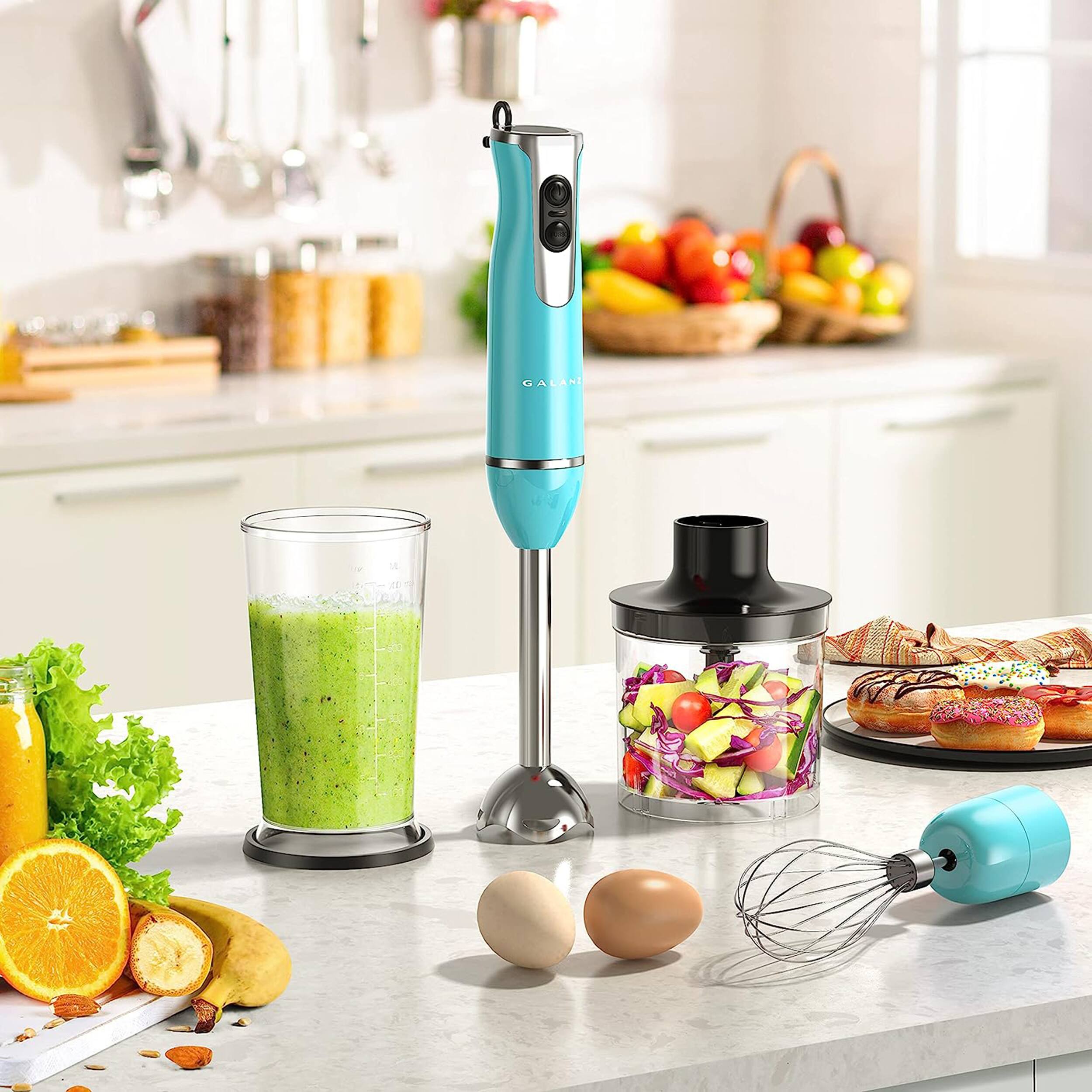 Alt View 6. Galanz - Galanz 2 Speed Multi-Function Retro Immersion Hand Blender in Bebop Blue - Blue.