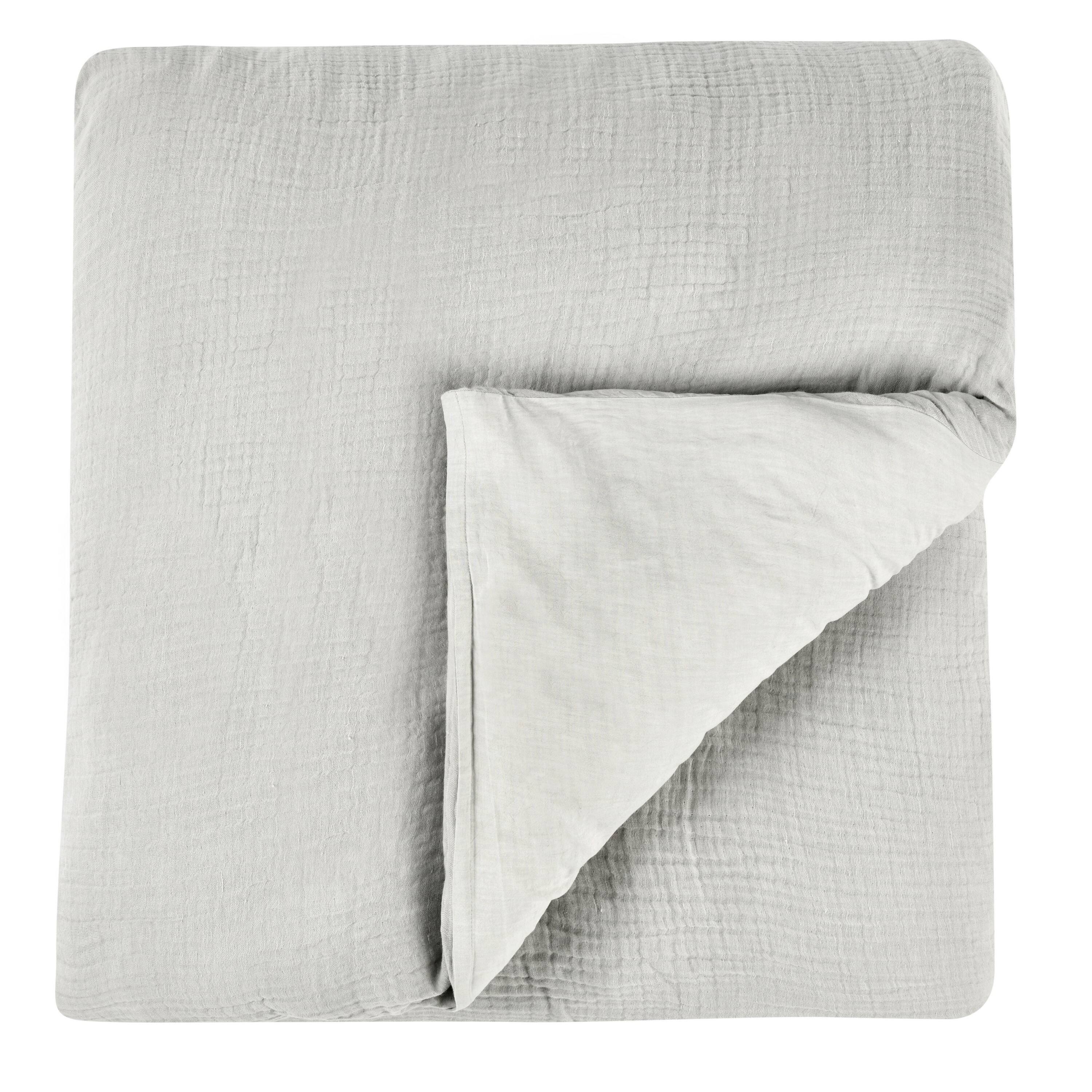 Angle. Manhattan Lane - Irma King Size Premium Linen Duvet Cover, Pre Shrunk, Cozy  Cotton - Gray.