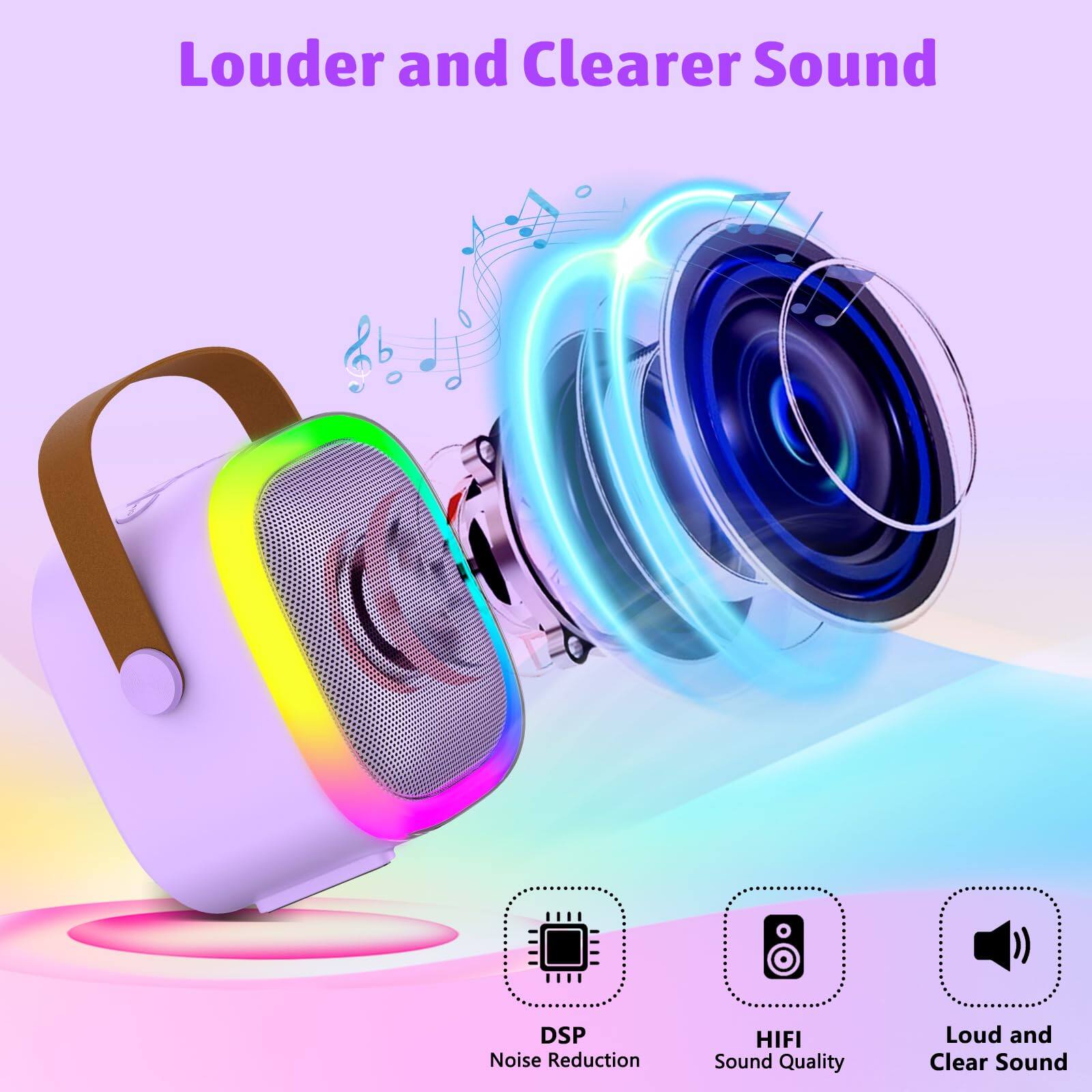 Loud and Clearer Sound

- DSP Noise Reduction
- HIFI Sound Quality
- Loud and Clear Sound