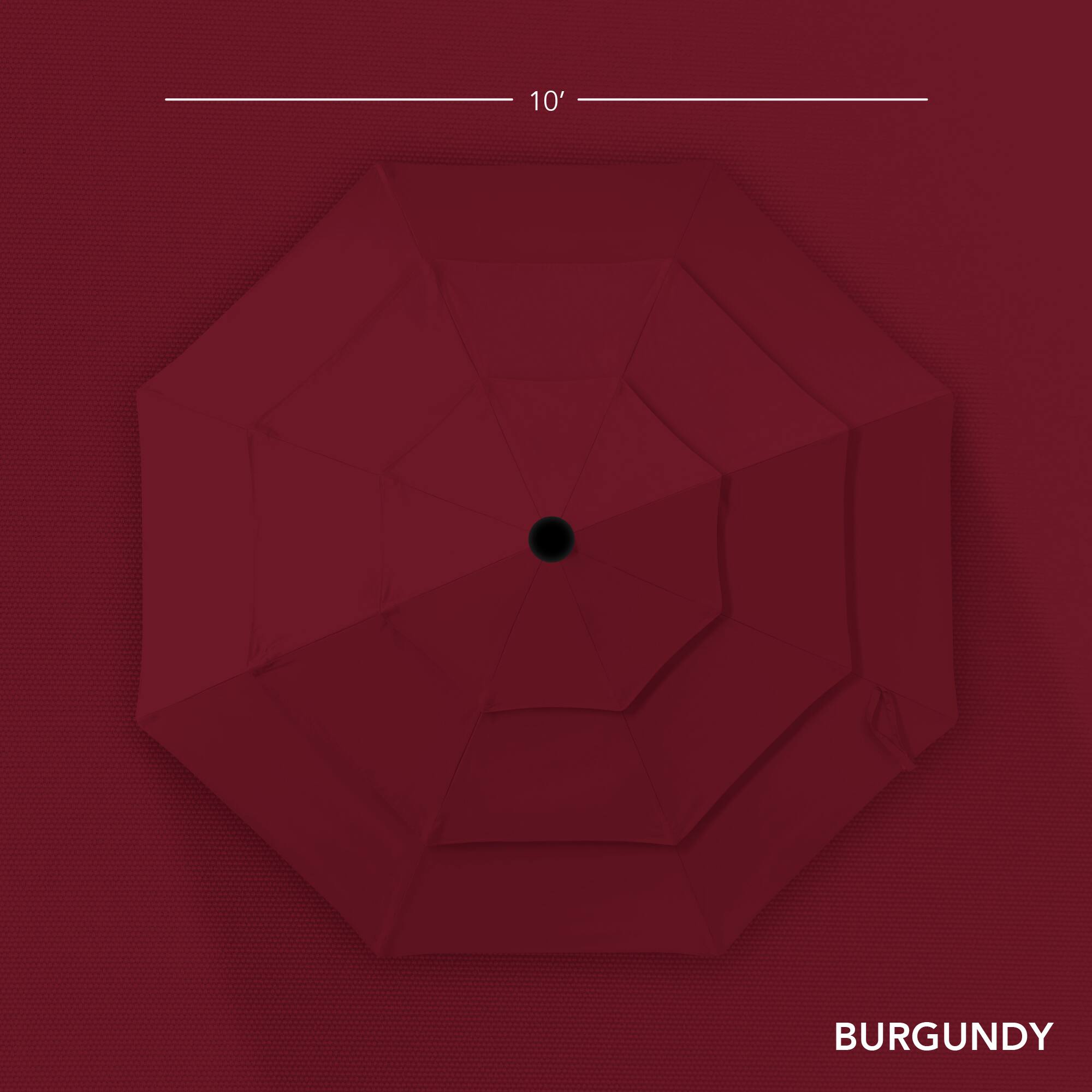 The text in the image is:

"10' BURGUNDY"