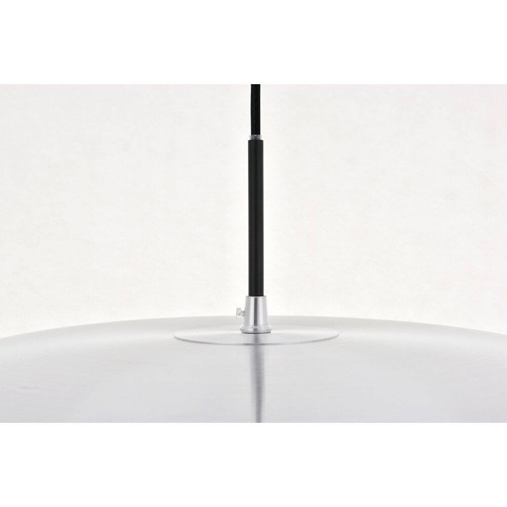 Alt View 2. Living District - Etude 1 Light Brushed Nickel Pendant - Brushed Nickel And Black.