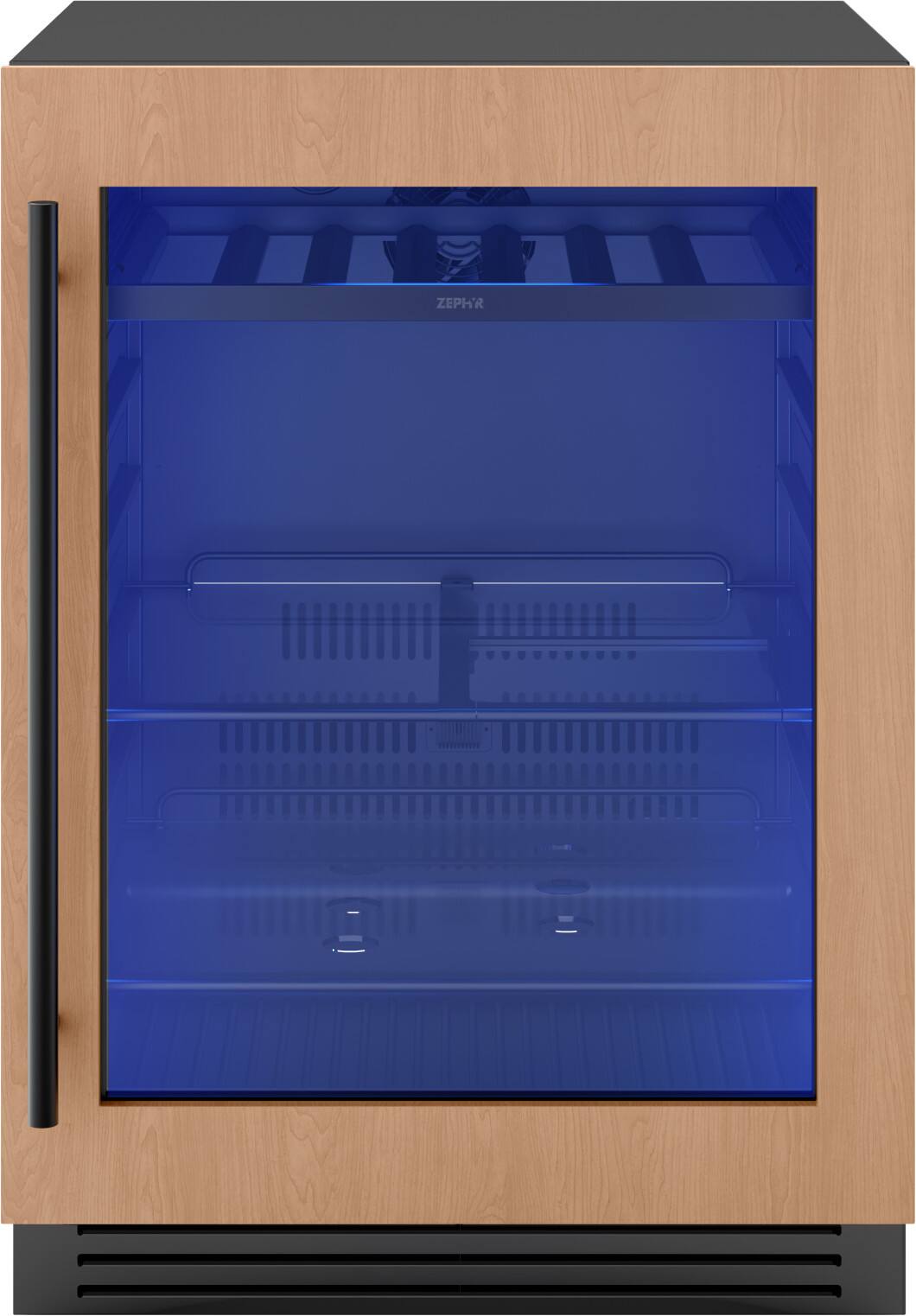 Alt View 22. Zephyr - Presrv 24 in. 7-Bottle and 108-Can Built-in Compact 5.6 cu ft.Single Zone Panel-Ready Beverage Cooler - Panel Ready + Glass.