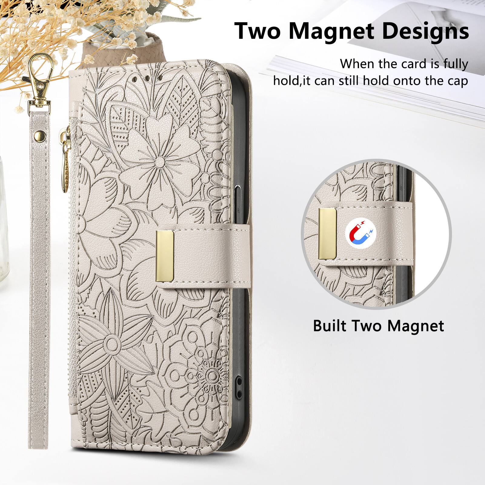 Two Magnet Designs  
When the card is fully hold, it can still hold onto the cap  
Built Two Magnet