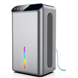 Teendow - Dehumidifier for Home 800 Sq Ft, 2.5L Tank,Dual-Core, Auto Shut Off, Quiet Dehumidifier for Basement Bathroom Bedroom - Silver
