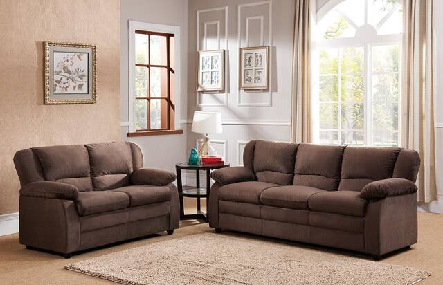 Front. Kings Brand Furniture - Kings Brand Furniture Benton Fabric Chair - Dark Brown.