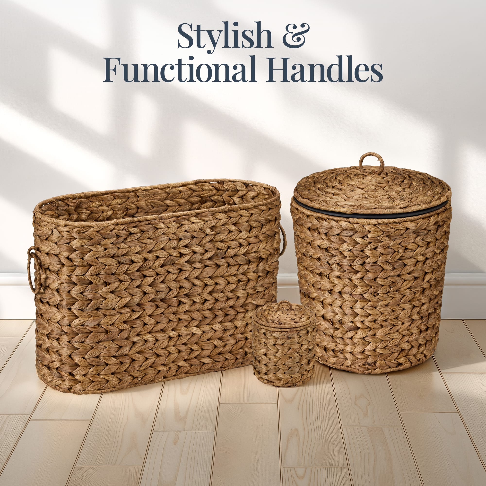 Best Choice Products 6 Pc Water Hyacinth Bathroom Storage Set