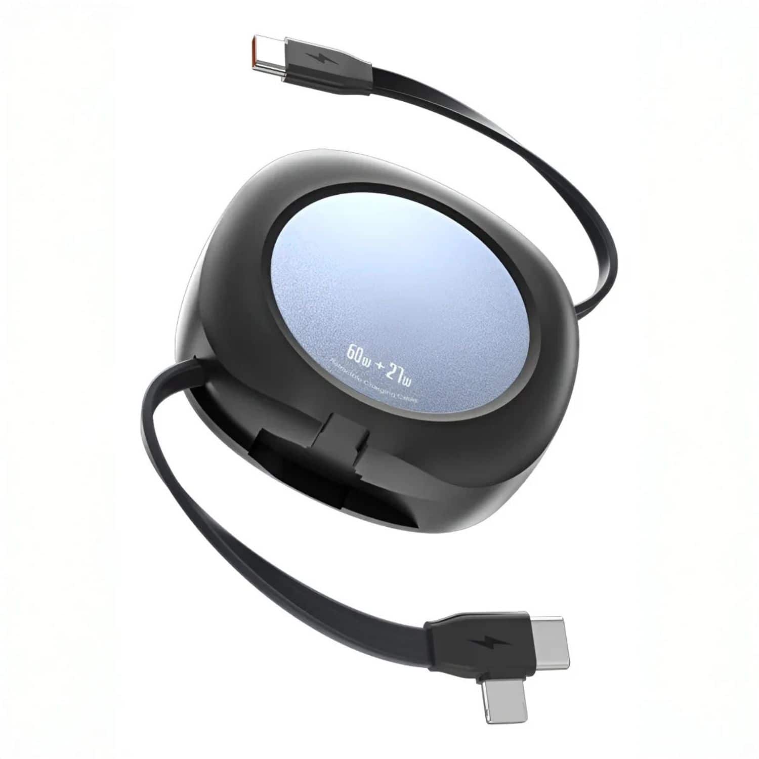 Front. Stock Preferred - 2-in-1 Retractable USB-C to Lightning Fast Charging Cable for iPhone/iPad/Samsung.