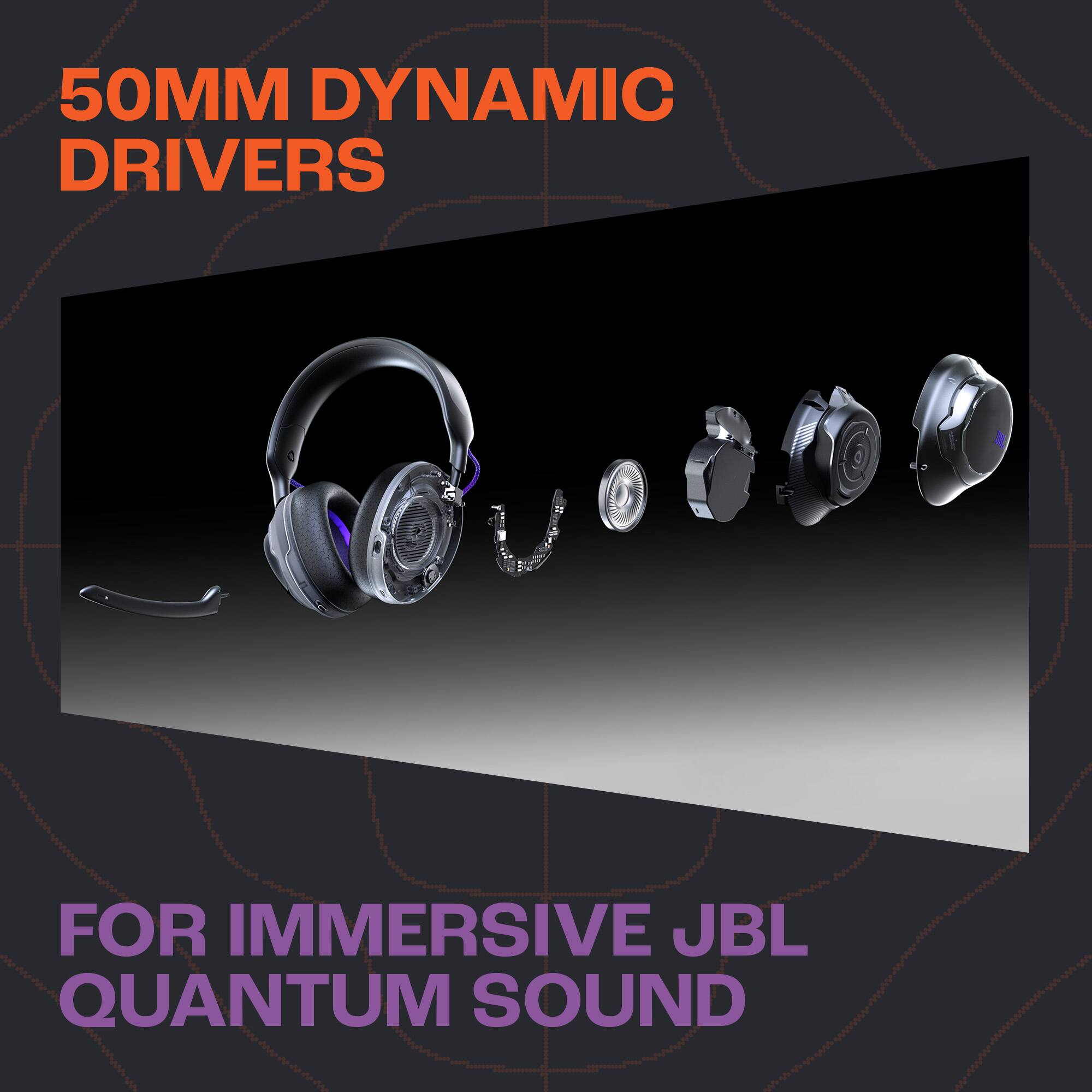50MM DYNAMIC DRIVERS  
FOR IMMERSIVE JBL QUANTUM SOUND
