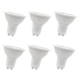 VIRIBRIGHT - 35-Watt EQ 4W MR16 GU10 Dimmable 310lm LED Reflector Light Bulb, 6000K (6-Pack) - White