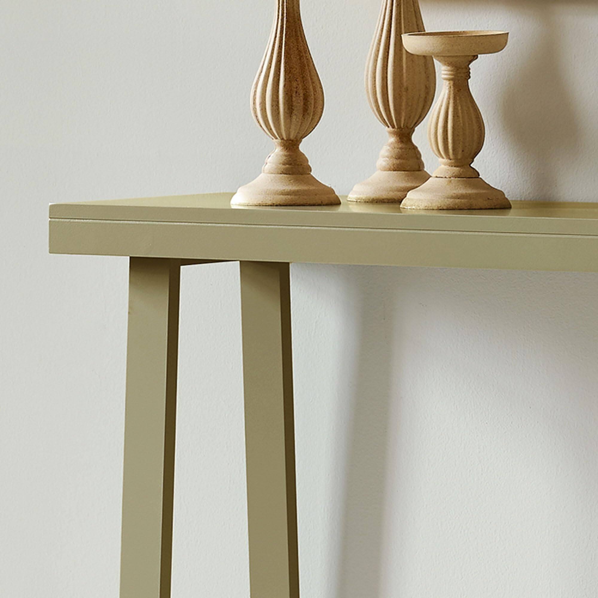 Back. Kings Brand Furniture - Kings Brand Furniture Emma Narrow Console Table with Lower Shelf - Natural 102.