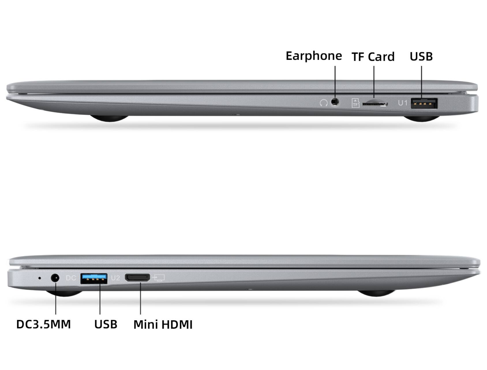 Earphone  
TF Card  
USB  

DC3.5MM  
USB  
Mini HDMI