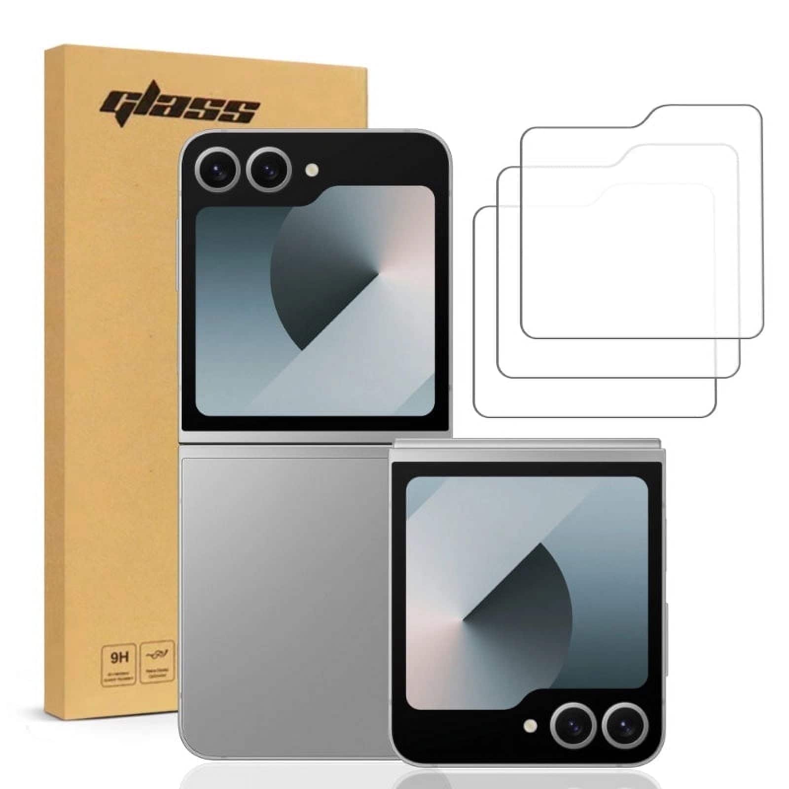 RomeTech - Samsung Galaxy Z Flip 6 Tempered Glass Screen Protector 3 Per Pack - Transparent