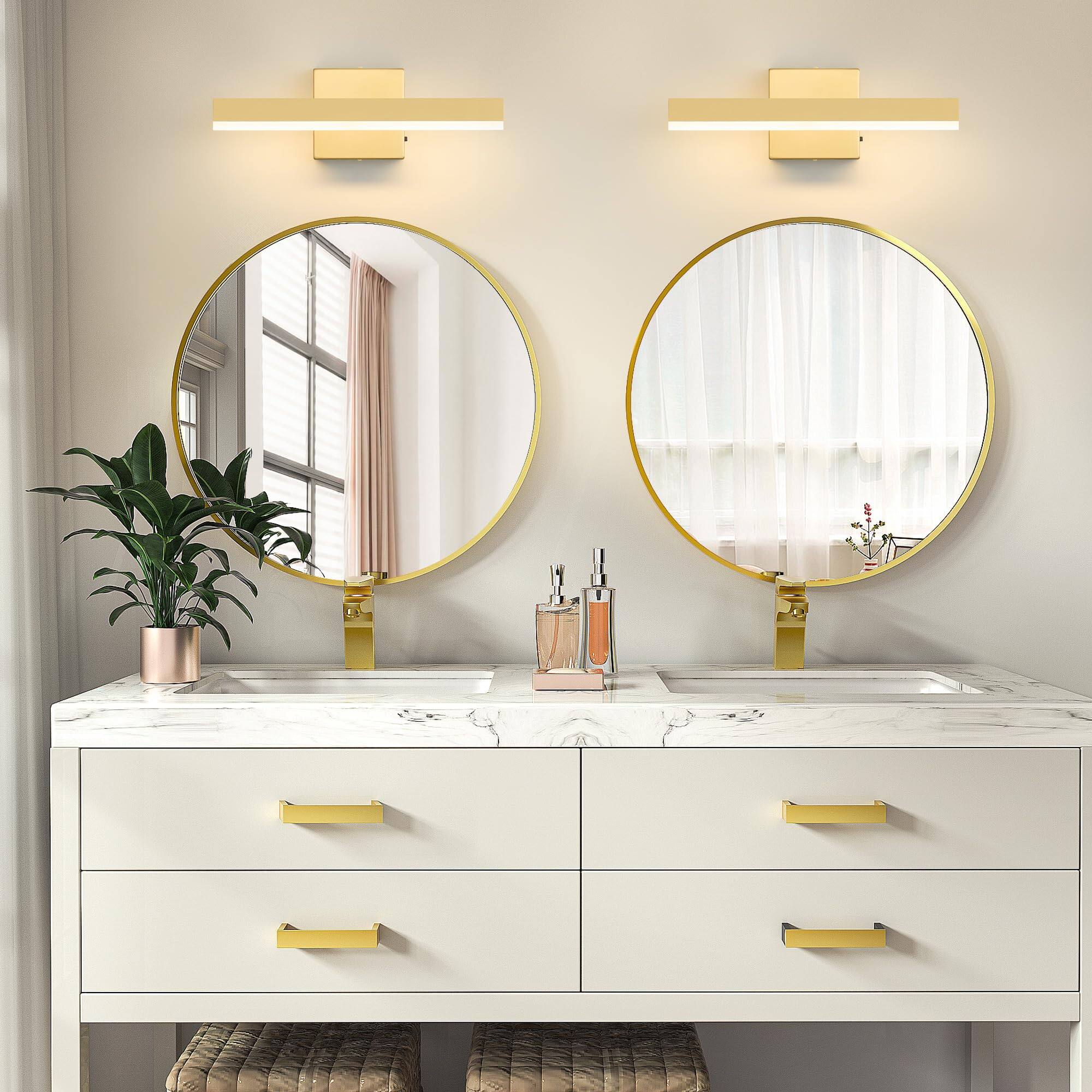 Left. Comfort Essence - Bathroom Vanity Light Inch w Dimmable cct Led Modern Fixture Over Mirror Etl Certificated - Brushed Nickel 39.4inch.