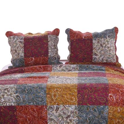 Front. BreeBe - Paisley Slumber Sham Standard - Spice.