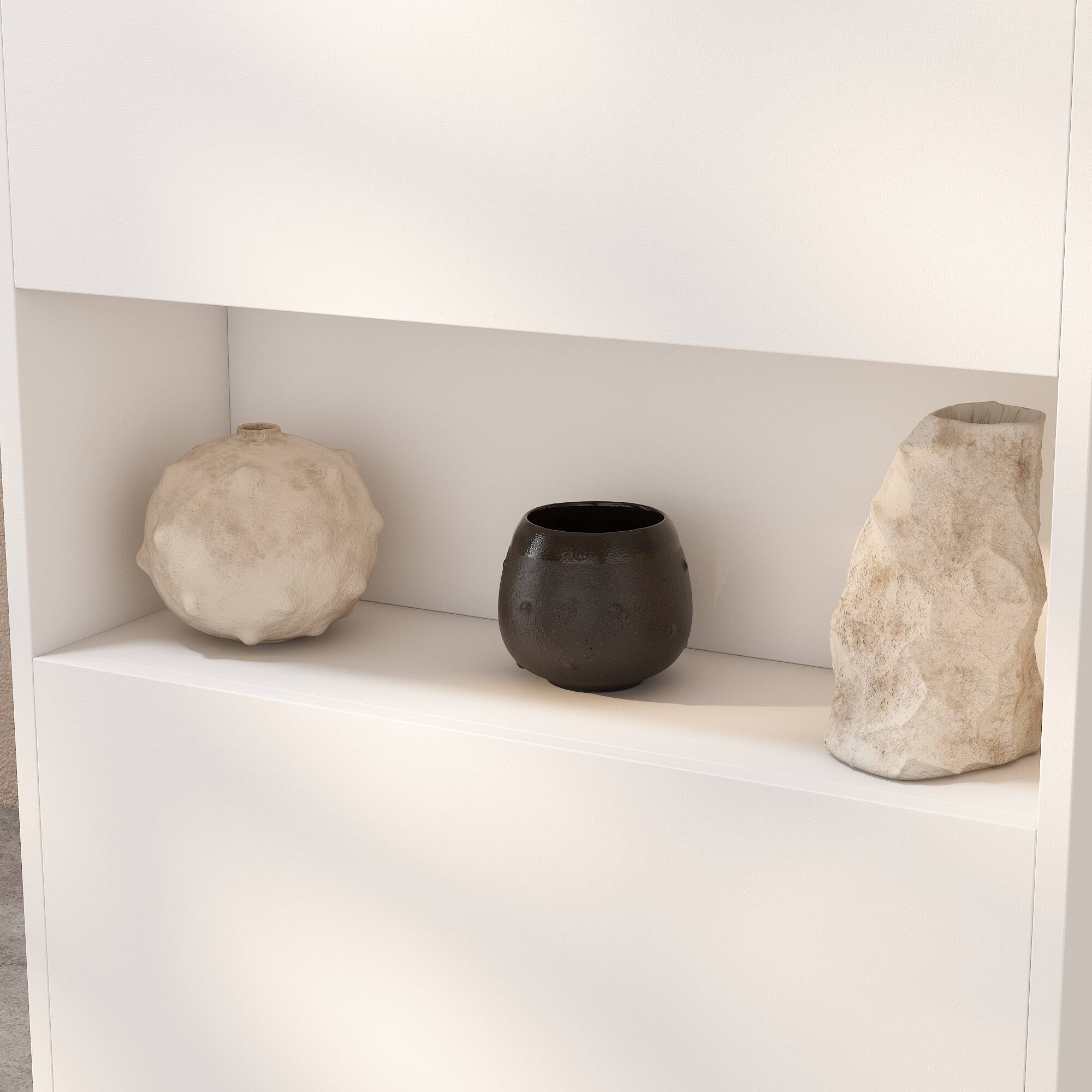 Alt View 2. Famapy - Small Reception Desk with LED Light, White Podium Stand for Salon, Modern Checkout Counter for Small Business. - White.