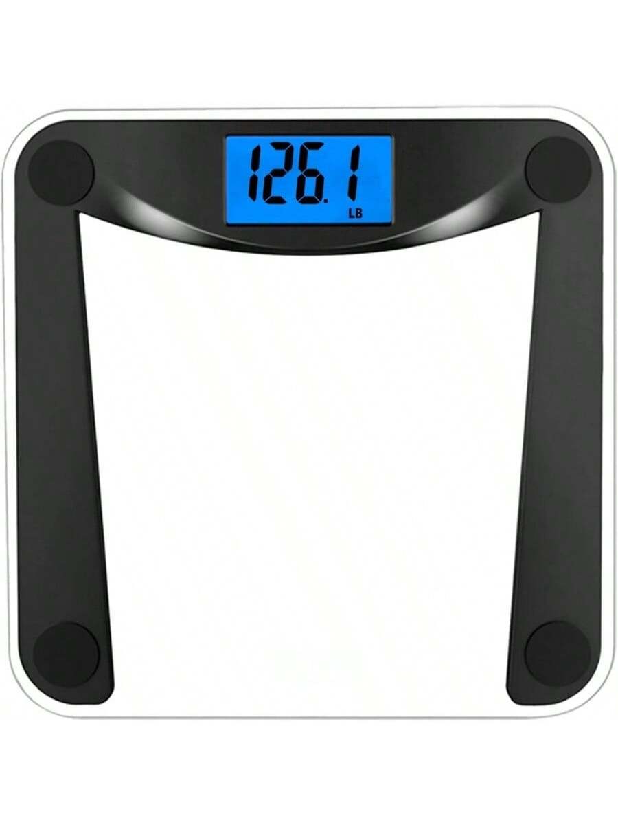 Front. Pacoar Cade - Digital scale highly accurate ideal for bathroom use, Digital Display, Durable Construction, Easy to Clean - Digital Black.