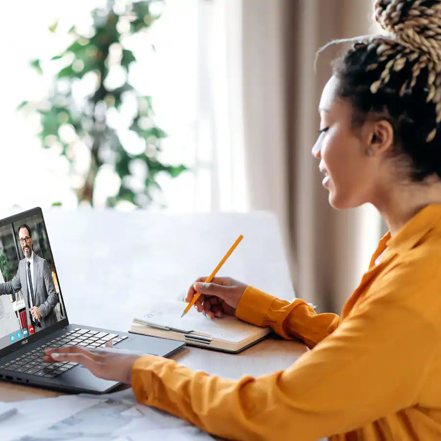 Alt View 8. ASUS - Vivobook 14 14" FHD+ Laptop - Copilot+ PC - Snapdragon X with 16GB Memory - 512GB SSD - Quiet Blue.