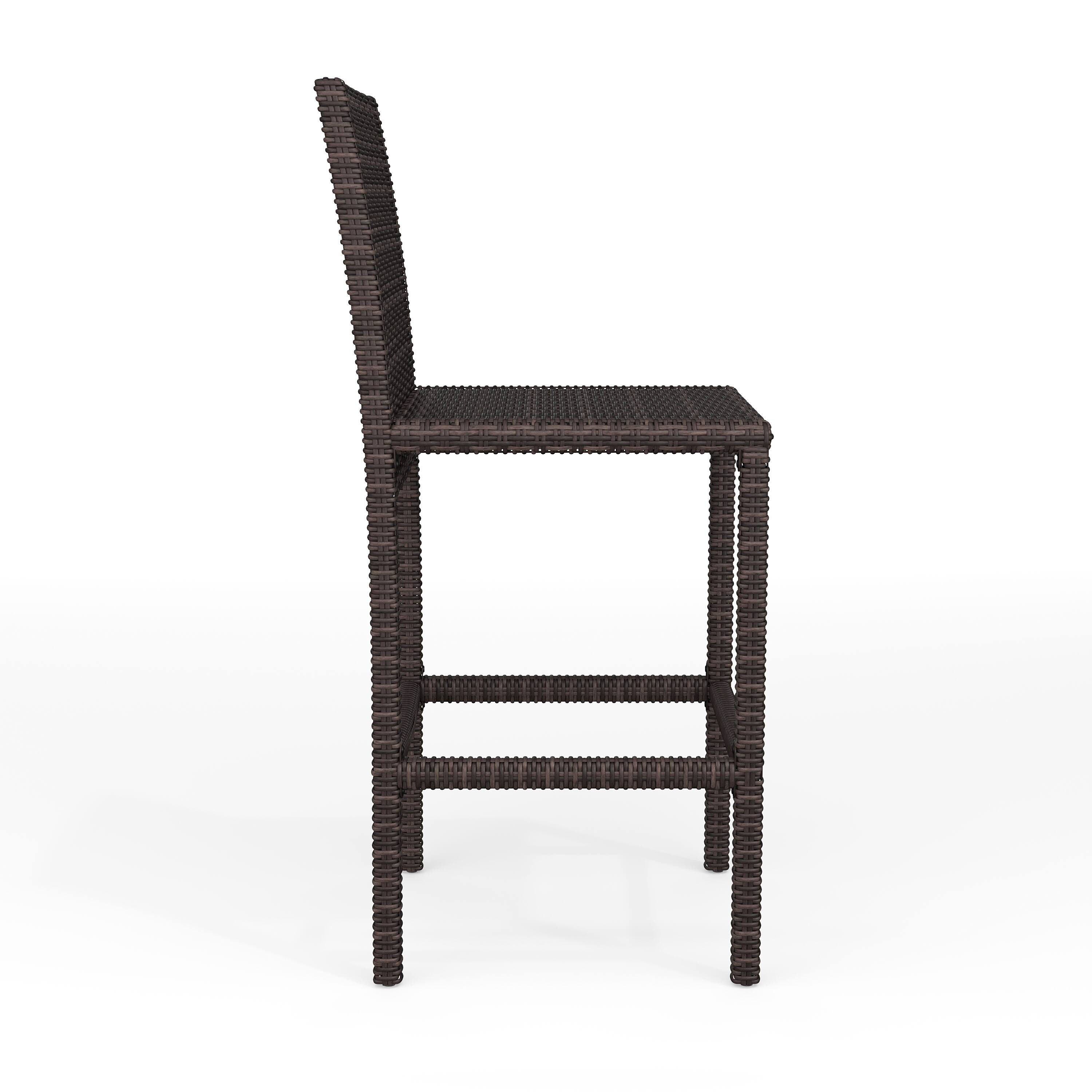 Alt View 8. Martha Stewart - Bedford 2PK Outdoor Rattan Wicker Bar Stools - Brown.