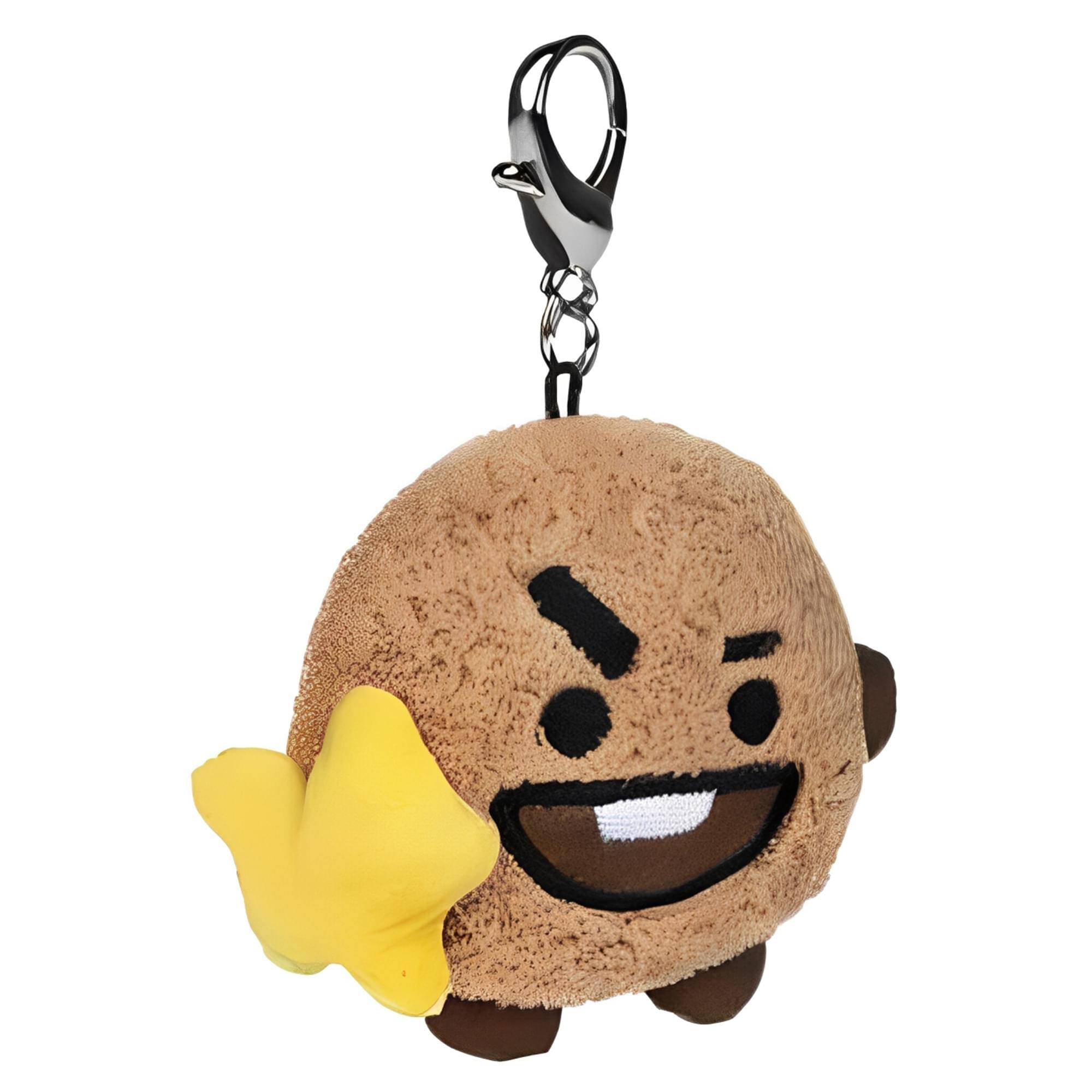 Alt View 1. Gund - Line Friends BT21 3 Inch Bumble Buddy Plush Clip | Shooky - Brown.