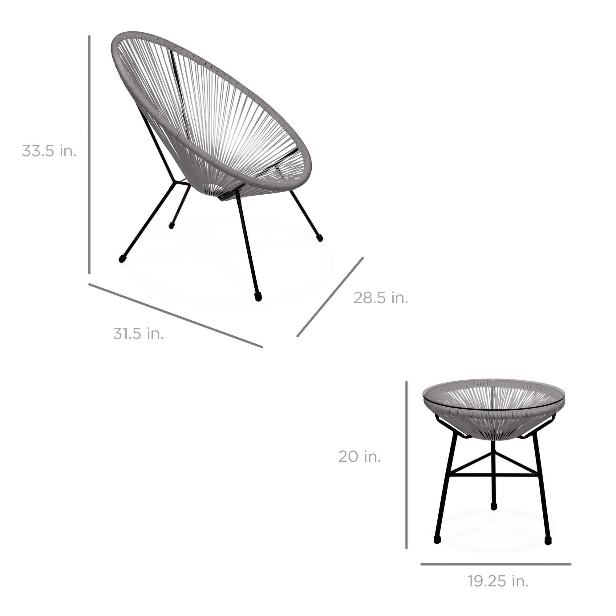 - Height: 33.5 in.
- Width: 31.5 in.
- Depth: 28.5 in.
- Seat Height: 20 in.
- Base Diameter: 19.25 in.