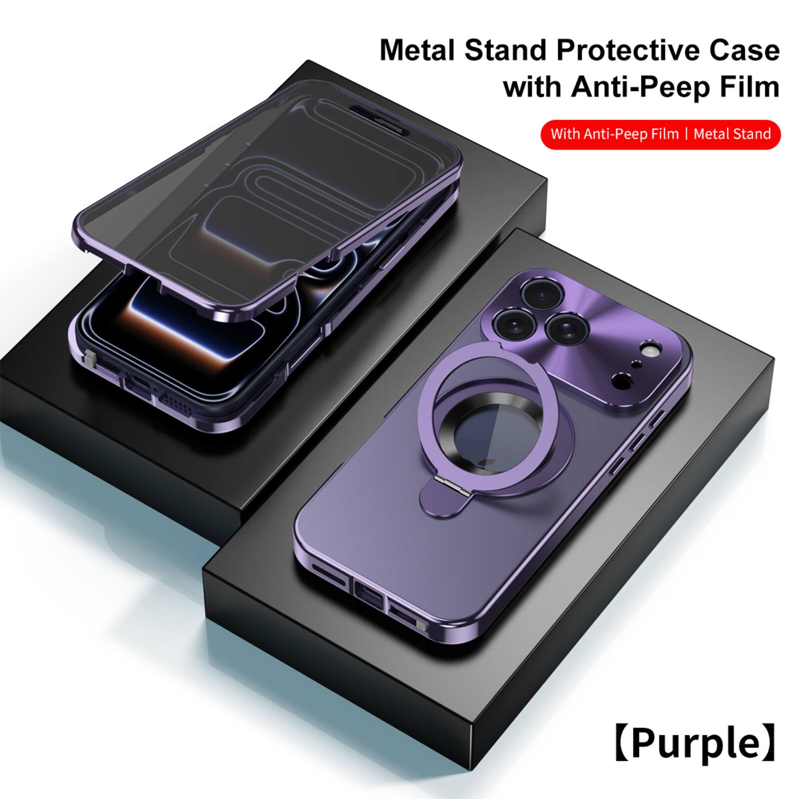 Metal Stand Protective Case with Anti-Peep Film

With Anti-Peep Film | Metal Stand

[Purple]