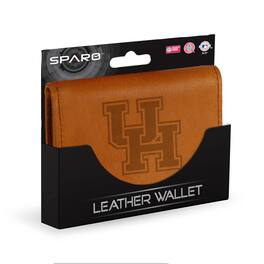 Rico Industries - Houston Cougars Embossed Brown Leather Trifold Wallet - Multi