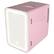 Angle. Frigidaire - 6.5-L 9-Can Mini Portable Personal Fridge with Lighted Mirror Door - Pink.