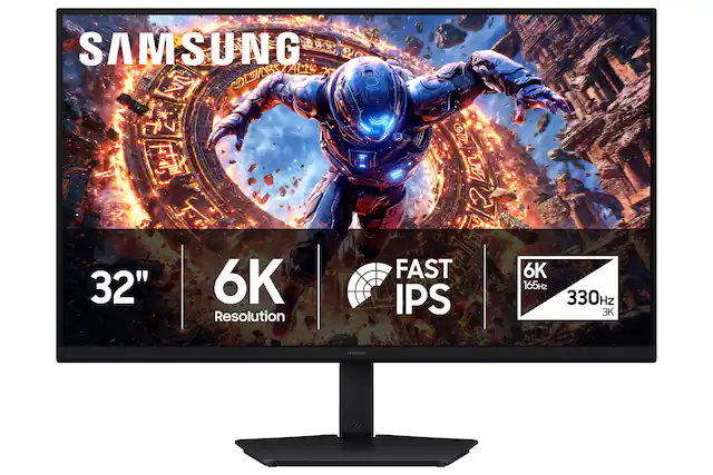 SAMSUNG
32"
6K Resolution
FAST IPS
6K 165Hz 330Hz 3K