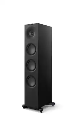 Front. KEF - Q11 Meta Floorstanding Speaker (Each) - Black.