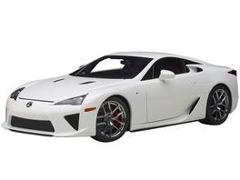 Lexus LFA Whitest White with Red and Black Interior 1/18 Model Car by Autoart